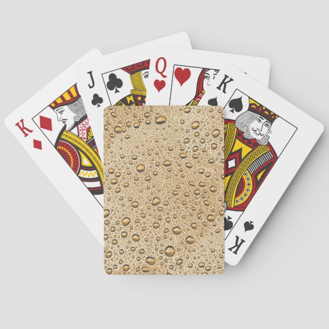 Jeu De Cartes gouttelettes d'eau d'or (dos)