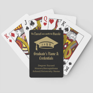 Jeu De Cartes Graduated Nom Classe Tassel Gold Noir