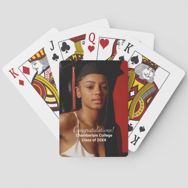 Jeu De Cartes Graduation Photo Cartes de Jeu (dos)