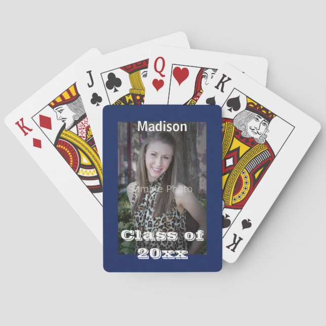 Jeu De Cartes Graduation Photo Cartes de Jeu (dos)