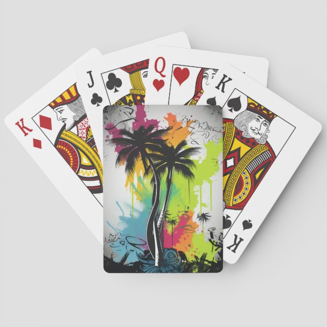 Jeu De Cartes Graffiti Palm Tree (dos)