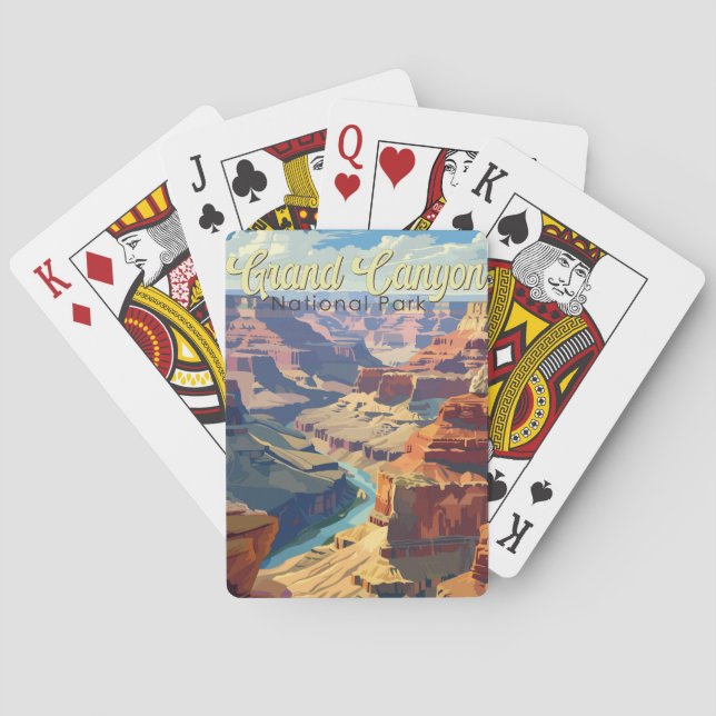 Jeu De Cartes Grand Canyon National Park Illustration Travel Art (dos)