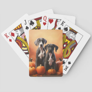 Jeu De Cartes Grand Chiot Danse Automne Délice Citrouille