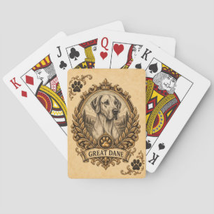 Jeu De Cartes Grand Danois, Chien à Patrimoine Ancien