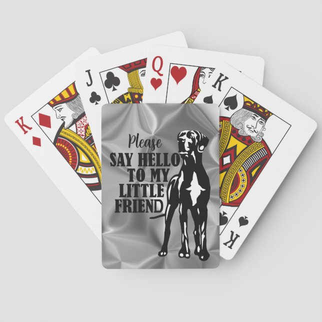 Jeu De Cartes Grand Danois noir et blanc  (dos)