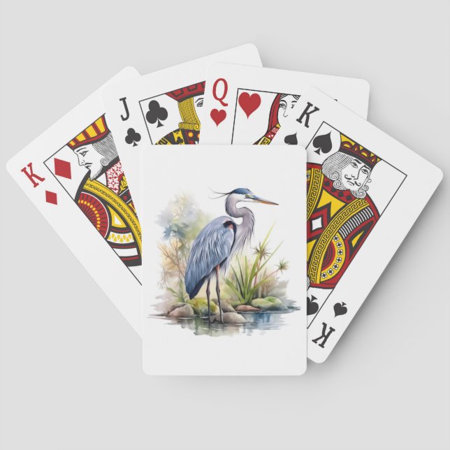 Jeu De Cartes Grand Héron Bleu Jouer des cartes (dos)