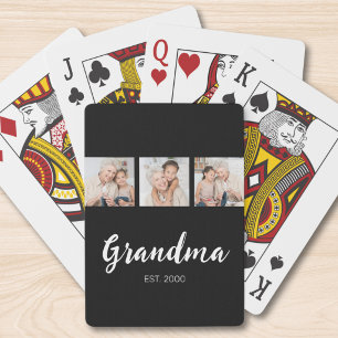Jeu De Cartes Grand-mère a établi le script moderne 3 Photo Noir