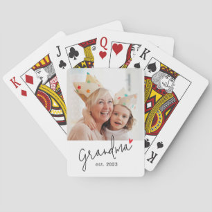 Jeu De Cartes Grand-mère a établi une photo de script moderne