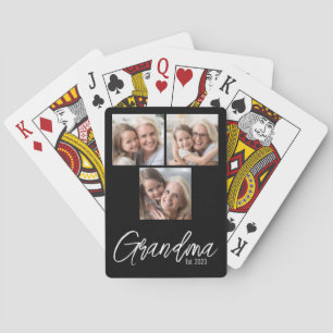 Jeu De Cartes Grand-mère personnalisable Année d'établissement 3