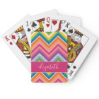 Grand Motif coloré Chevron avec nom