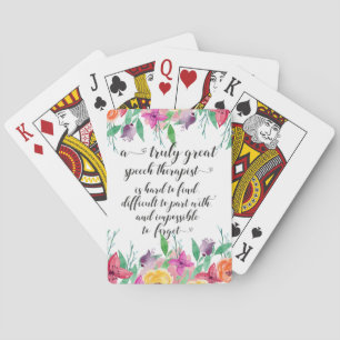Jeu De Cartes Grand orthophoniste de l'école merci cadeau SLP