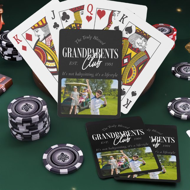 Jeu De Cartes Grand-parent Club C'est un style de vie amusant (Grandparents Club playing cards)