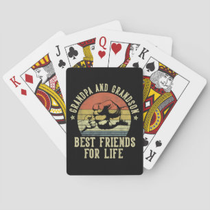 Jeu De Cartes Grand-père et grand-fils Meilleurs amis pour la vi