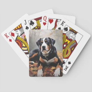Jeu De Cartes Grande montagne suisse à l'automne Feuilles automn