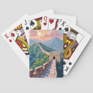 Jeu De Cartes Grande Muraille de Chine Peinture de voyage