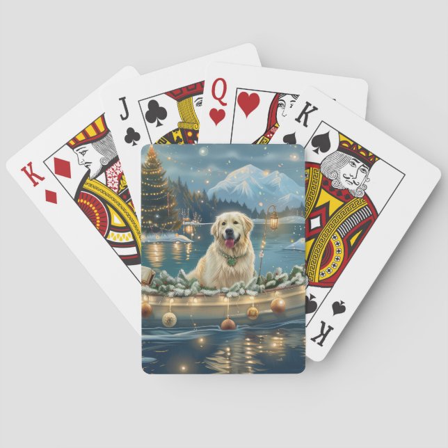 Jeu De Cartes Grande Pyrénées Noël Festive Voyage (dos)