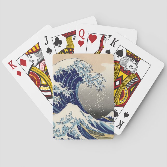 Jeu De Cartes Grande vague Kanagawa peinture japonaise (dos)
