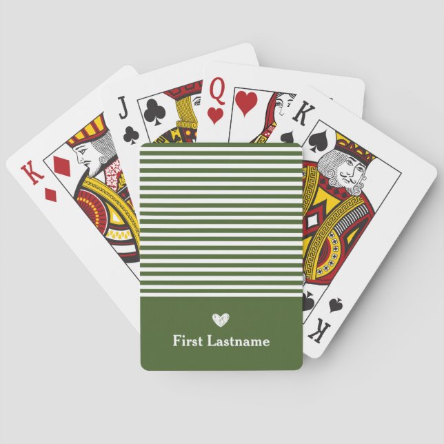 Jeu De Cartes Grandes modernes avec Coeur Haut de gamme Monogram (dos)