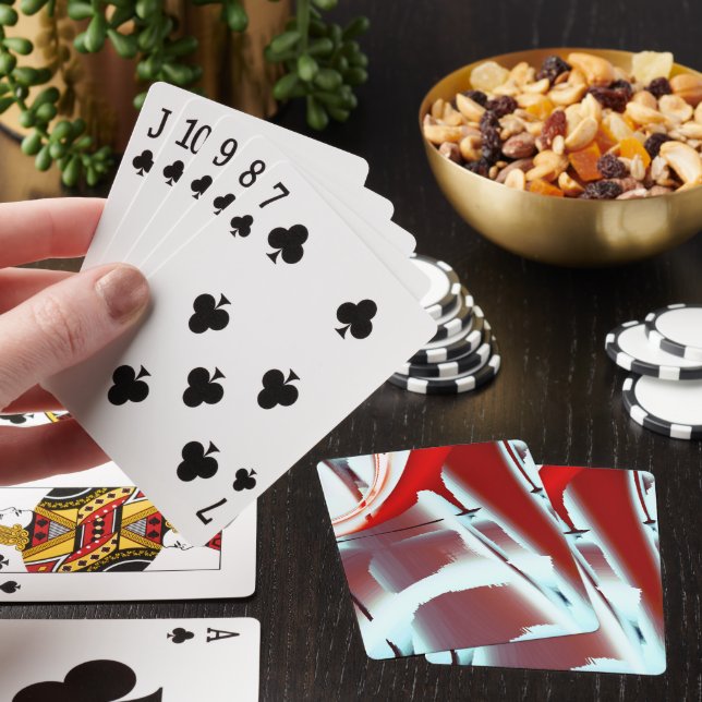 Jeu De Cartes Grandeur numérique de la peinture coupée en blanc  (In Situ)