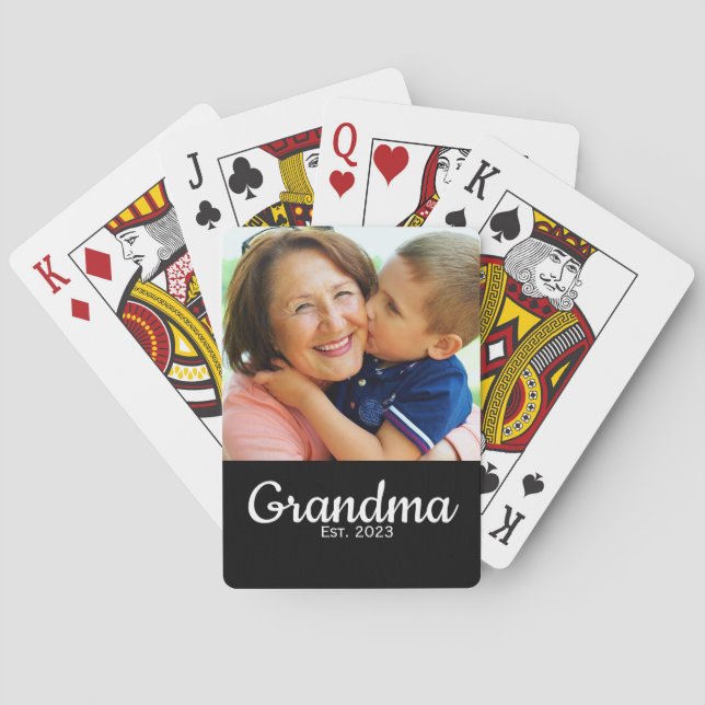 Jeu De Cartes Grandma Established Modern Script Photo  (dos)