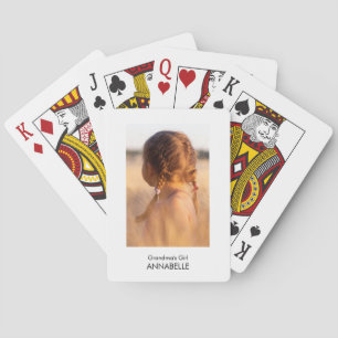 Jeu De Cartes Grandma's Girl Photo Cadeau Personnaliser Pas de f