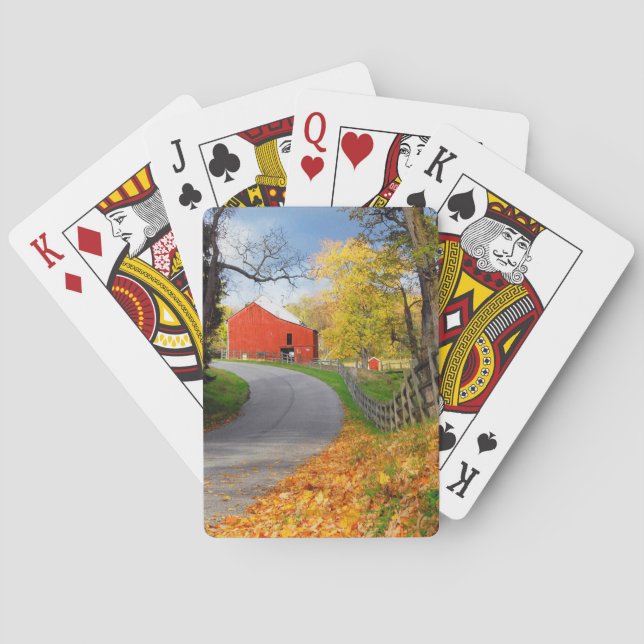 Jeu De Cartes Grange dans l'automne (dos)