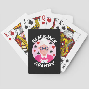 Jeu De Cartes Granny Blackjack Grosse grand-mère de blackjack
