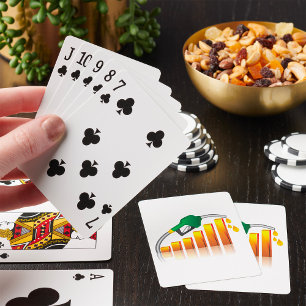 Jeu De Cartes Graphique à barres de l'inflation due à la hausse