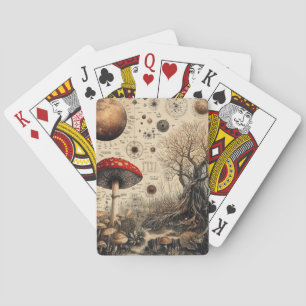 Jeu De Cartes Graphique botanique de champignon vintage (4)
