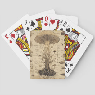 Jeu De Cartes Graphique botanique de champignon vintage (5)