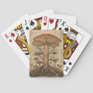 Jeu De Cartes Graphique botanique de champignon vintage (9)