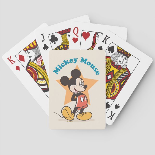 Jeu De Cartes Graphique du nom de star de Mickey Mouse (dos)