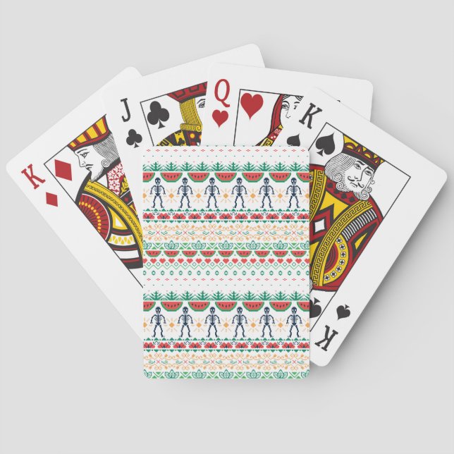 Jeu De Cartes Graphique mexicain de Frida Kahlo | (dos)