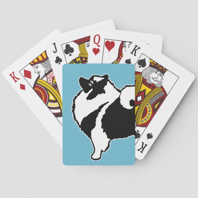 Jeu De Cartes Graphiques de Keeshond - art original mignon de (dos)