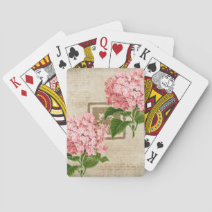 Jeu De Cartes Grappes d'hortensia rose II