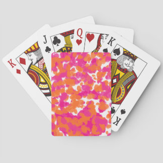 Jeu De Cartes Gras Fille Rose Chaud Fuchsia Orange Peinture Spla