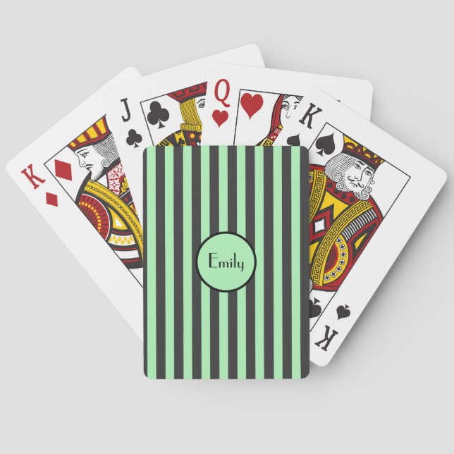 Jeu De Cartes Gras vert et noir (dos)