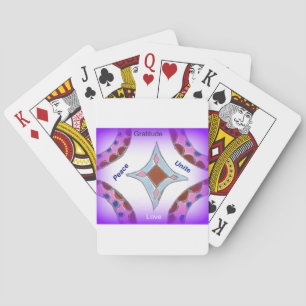 Jeu De Cartes "Gratitude Peace Love Unite" Mandala Art Imprimer