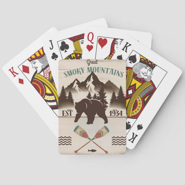 Jeu De Cartes Great Smoky Mountains, TN ours (dos)