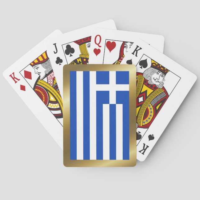 Jeu De Cartes Grèce Drapeau Jouer des cartes (dos)
