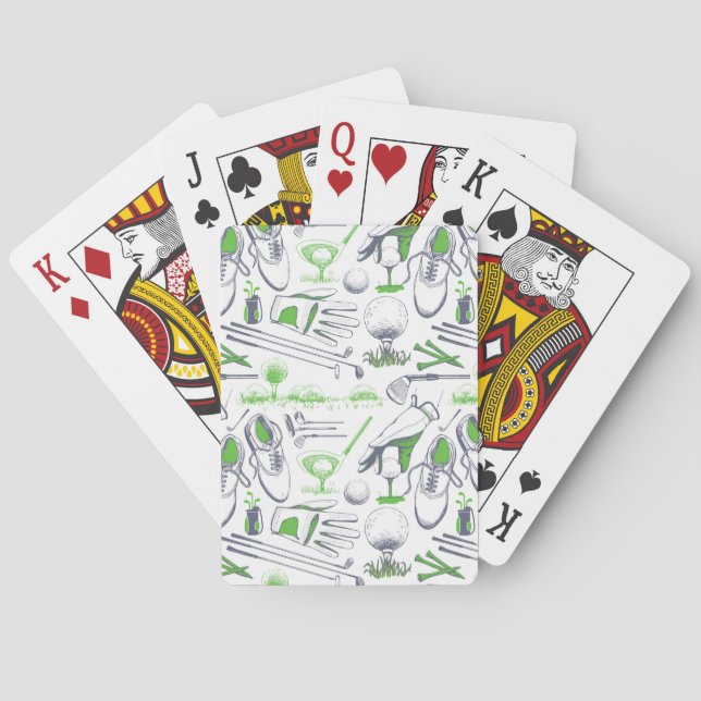 Jeu De Cartes Green Golf Icons Motif (dos)
