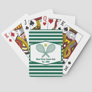Jeu De Cartes Green Stried Tennis Club de Country Personnalisé