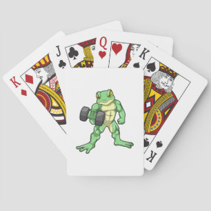 Jeu De Cartes Grenouille à Bodybuilding avec Dumbbell