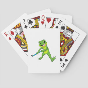 Jeu De Cartes Grenouille à Hockey avec chauve-souris de hockey