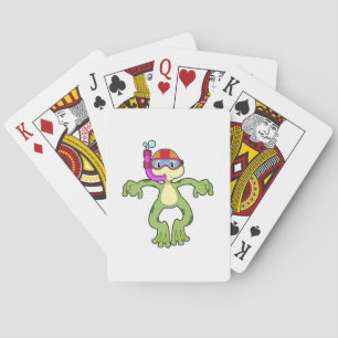Jeu De Cartes Grenouille à la plongée avec tuba