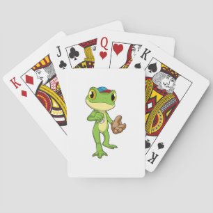 Jeu De Cartes Grenouille au baseball avec gant de baseball