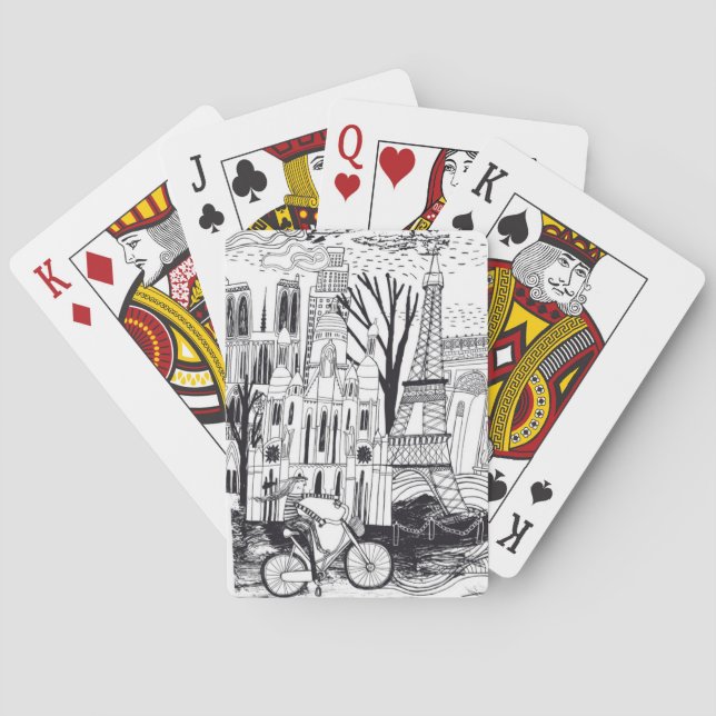 Jeu De Cartes Griffonnage de Paris France (dos)