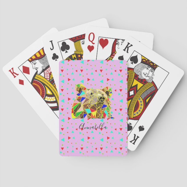 Jeu De Cartes Grizzly Bear Rose (dos)