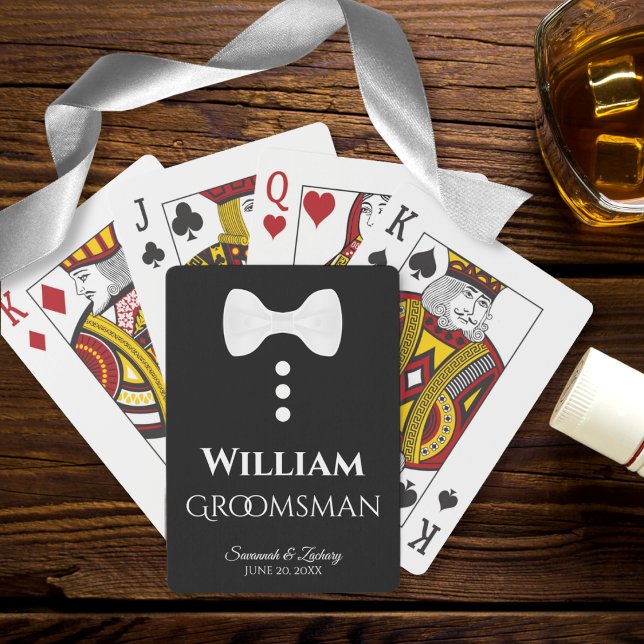 Jeu De Cartes Groomsman Jouer aux cartes Cadeau Mariage (Créateur téléchargé)