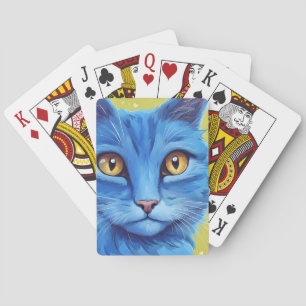 Jeu De Cartes Gros chat bleu.